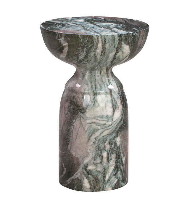 Rue Grey and Blush Marble Side Table - UK - Home And Beyond