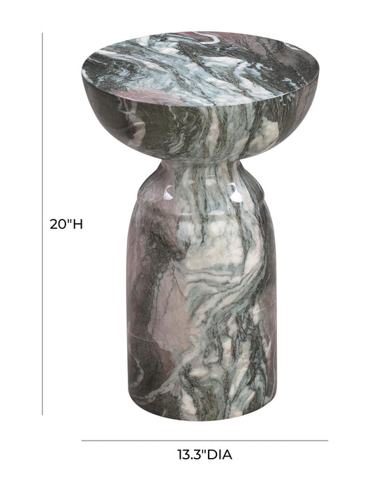 Rue Grey and Blush Marble Side Table - UK - Home And Beyond