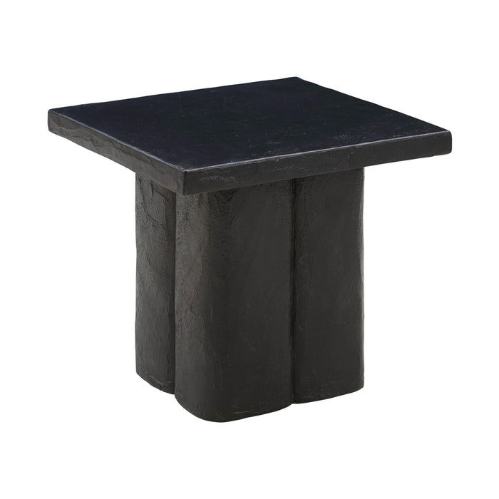 Kayla Black Concrete Side Table - UK - Home And Beyond