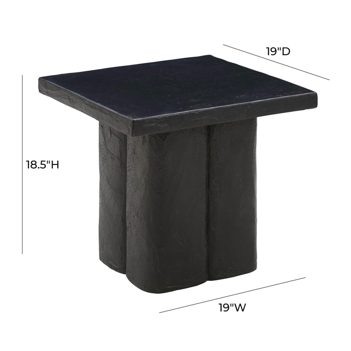 Kayla Black Concrete Side Table - UK - Home And Beyond