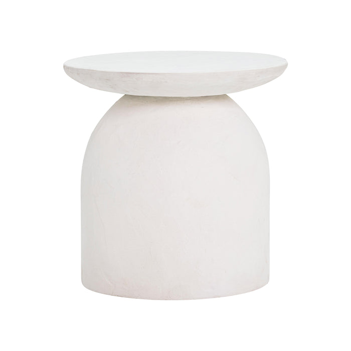 Aloe White Concrete Side Table - UK - Home And Beyond