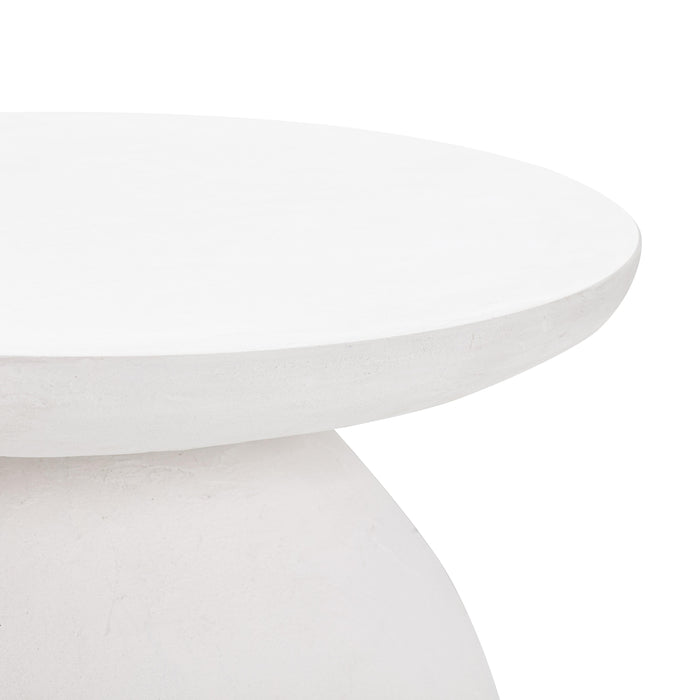 Aloe White Concrete Side Table - UK - Home And Beyond