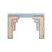 Suzie Pastel Blue & Rattan Console Table - UK - Home And Beyond