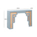 Suzie Pastel Blue & Rattan Console Table - UK - Home And Beyond