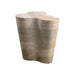 Slab Faux Travertine Tall Side Table - UK - Home And Beyond