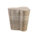 Slab Faux Travertine Short Side Table - UK - Home And Beyond