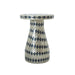 Halio Cream & Blue Checkered Shell Side Table - Home And Beyond