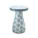 Halio Blue Floral Shell Side Table - Home And Beyond