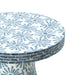 Halio Blue Floral Shell Side Table - Home And Beyond