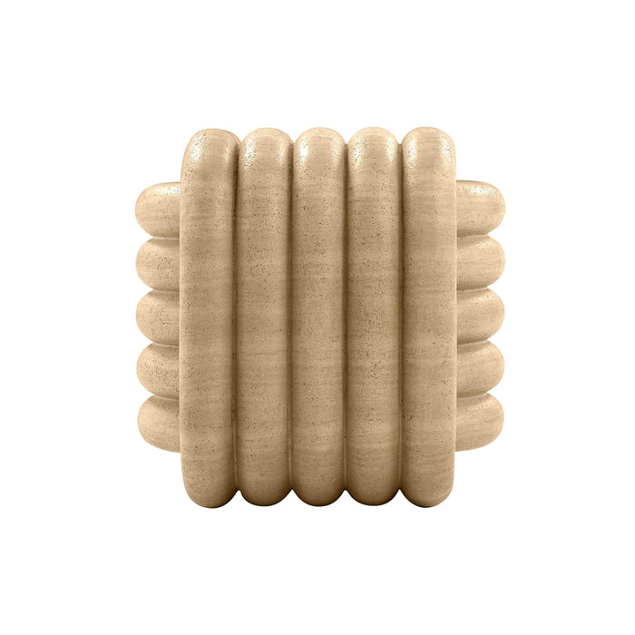 Love Knot Faux Travertine Indoor / Outdoor Accent Stool - Home And Beyond