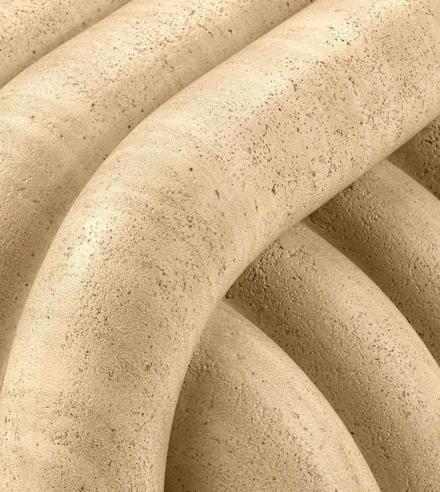 Love Knot Faux Travertine Indoor / Outdoor Accent Stool - Home And Beyond