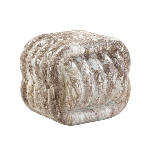 Love Knot Breccia Capraia Faux Marble Indoor / Outdoor Accent Stool - Home And Beyond