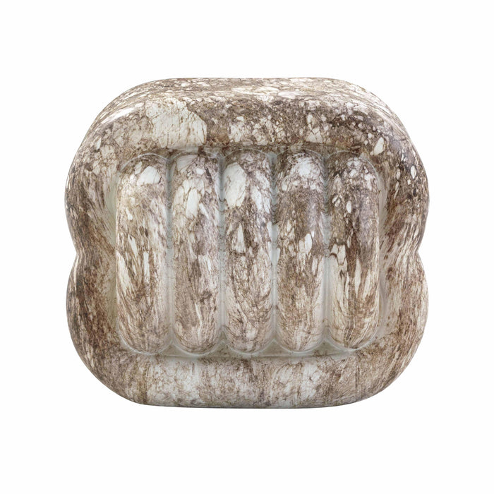 Love Knot Breccia Capraia Faux Marble Indoor / Outdoor Accent Stool - Home And Beyond