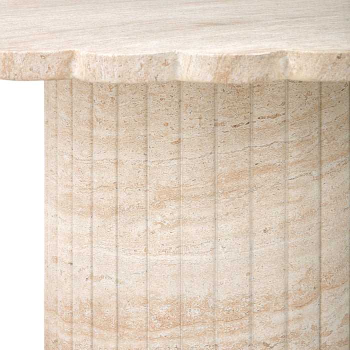 Blossom Washed Travertine Finish Indoor/Outdoor Coffee Table - Home And Beyond