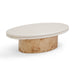Tanner Natural Burl and Cream Ash Coffee Table - Home And Beyond