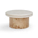 Tanner Natural Burl and Cream Ash Coffee Table - Home And Beyond