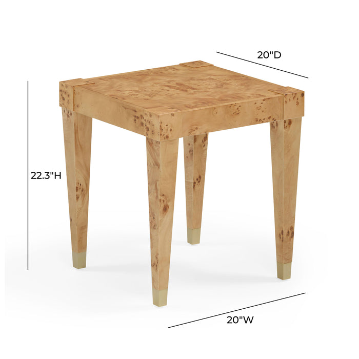 Brandyss Honey Burl End Table - Home And Beyond