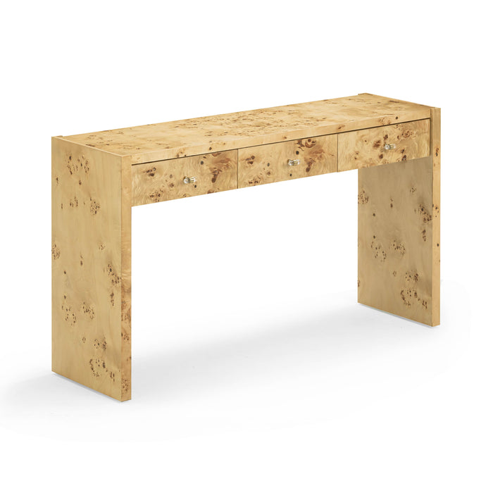 Brandyss Natural Burl Console Table - Home And Beyond