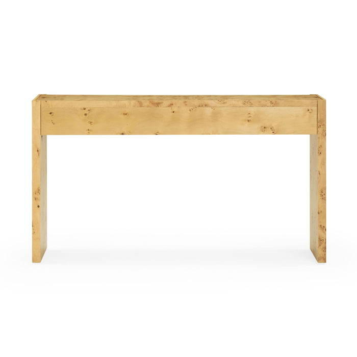 Brandyss Natural Burl Console Table - Home And Beyond