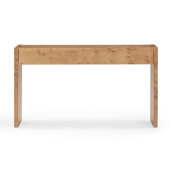 Brandyss Honey Burl Console Table - Home And Beyond