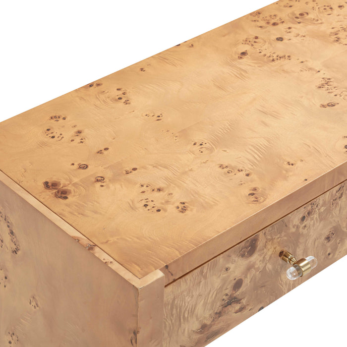 Brandyss Honey Burl Console Table - Home And Beyond