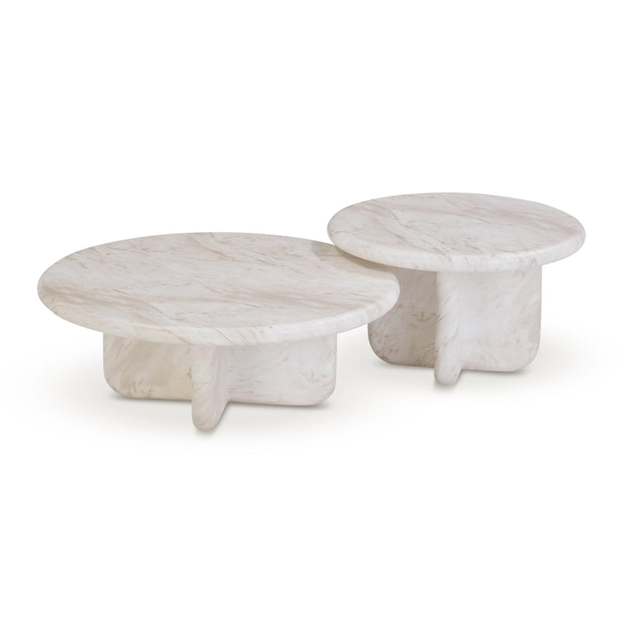 Juju Nesting Indoor/Outdoor Marble Coffee Tables - Home And Beyond