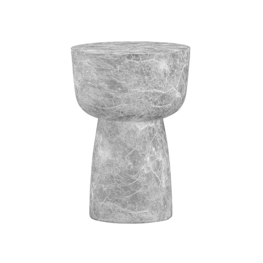 Charra Grey Faux Marble Indoor/Outdoor Side Table - Home And Beyond