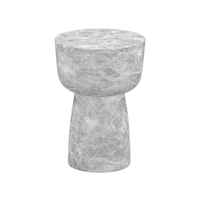 Charra Grey Faux Marble Indoor/Outdoor Side Table - Home And Beyond
