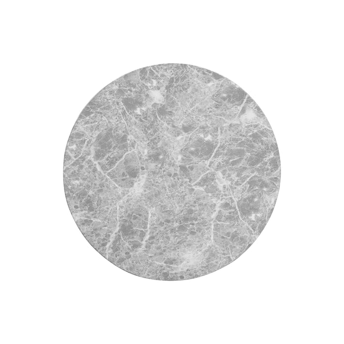 Charra Grey Faux Marble Indoor/Outdoor Side Table - Home And Beyond