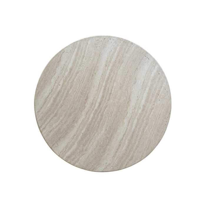 Charra Faux Travertine Indoor/Outdoor Side Table - Home And Beyond