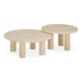 Amora Faux Travertine Indoor/Outdoor Nesting Accent Tables - Home And Beyond
