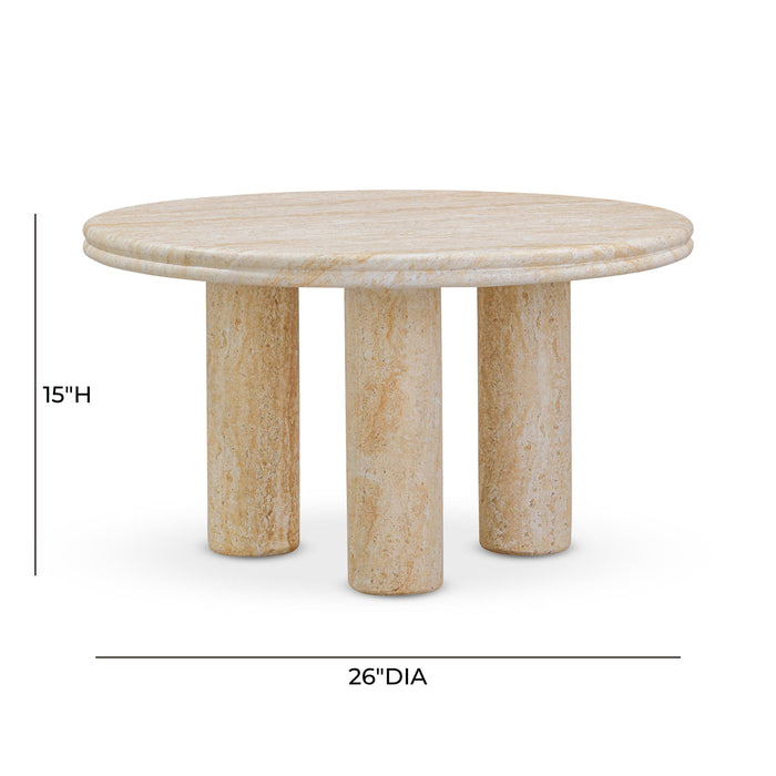 Amora Faux Travertine Indoor/Outdoor Nesting Accent Tables - Home And Beyond