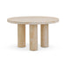 Amora Faux Travertine Indoor/Outdoor 26 inch Round Accent Table - Home And Beyond