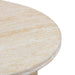Amora Faux Travertine Indoor/Outdoor 26 inch Round Accent Table - Home And Beyond