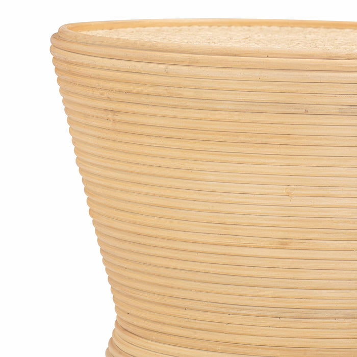 Henri Natural Rattan Side Table - Home And Beyond