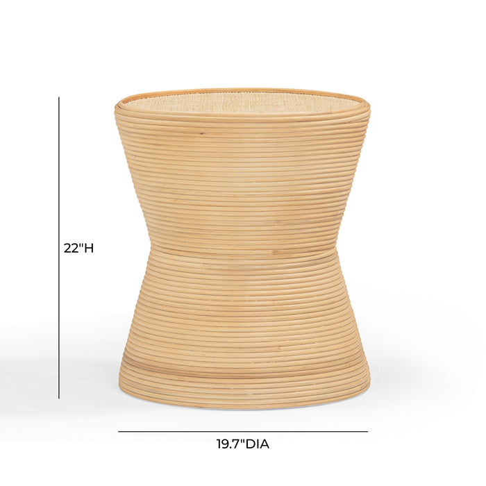 Henri Natural Rattan Side Table - Home And Beyond