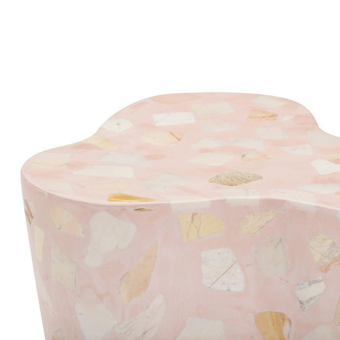 Slab Faux Terrazzo Indoor/Outdoor Side Table - Home And Beyond