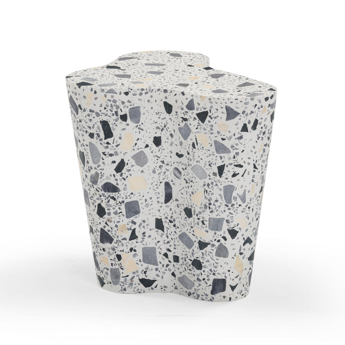 Slab Faux Terrazzo Indoor/Outdoor Side Table - Home And Beyond