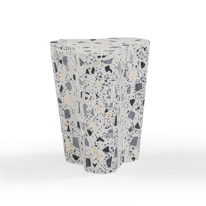 Slab Faux Terrazzo Indoor/Outdoor Side Table - Home And Beyond