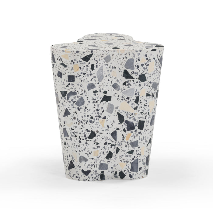 Slab Faux Terrazzo Indoor/Outdoor Side Table - Home And Beyond