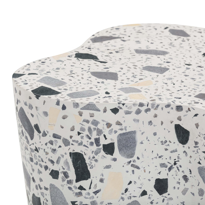 Slab Faux Terrazzo Indoor/Outdoor Side Table - Home And Beyond