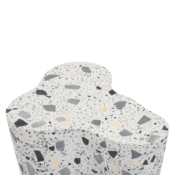 Slab Faux Terrazzo Indoor/Outdoor Side Table - Home And Beyond