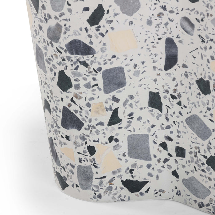 Slab Faux Terrazzo Indoor/Outdoor Side Table - Home And Beyond