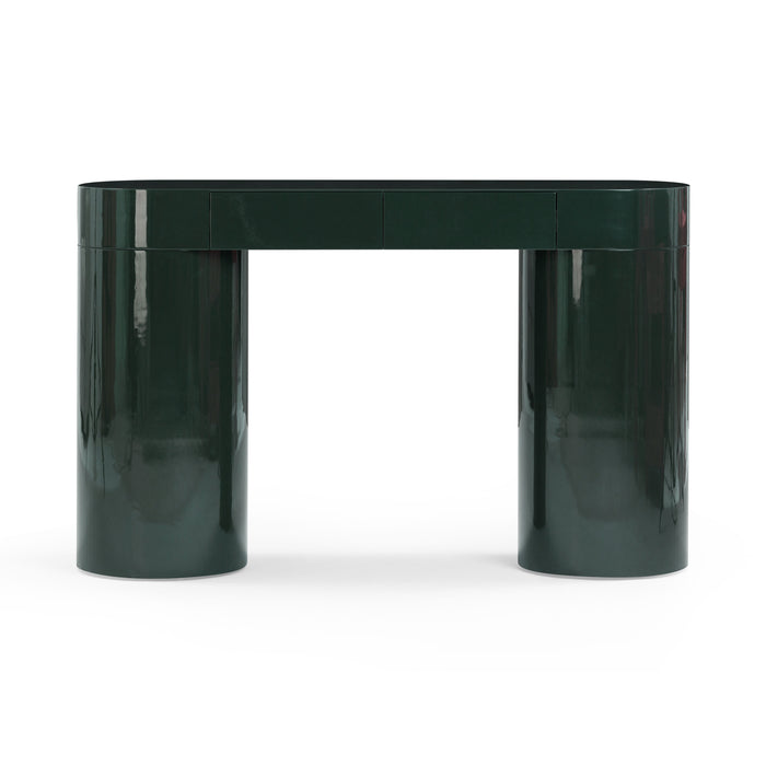 Mira Deep Green High Gloss Console Table - Home And Beyond