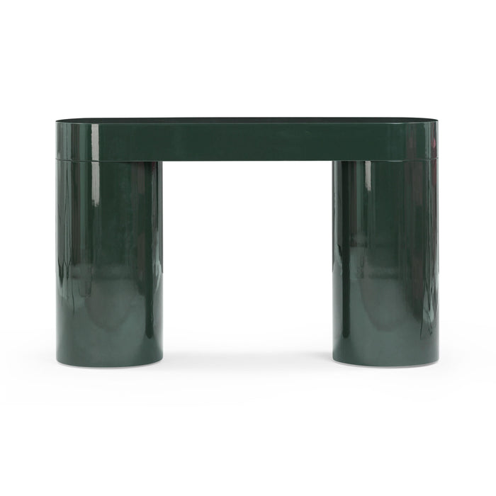 Mira Deep Green High Gloss Console Table - Home And Beyond