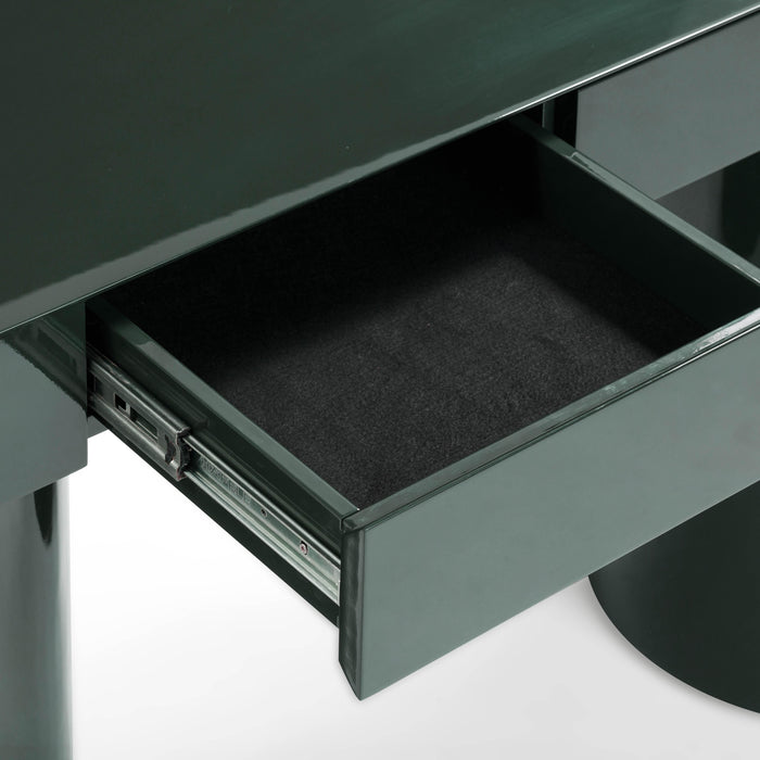 Mira Deep Green High Gloss Console Table - Home And Beyond