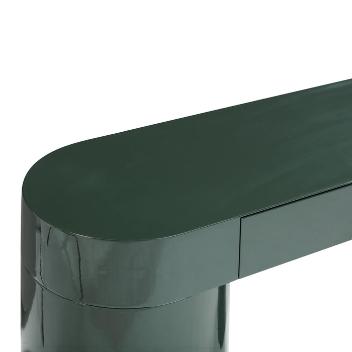 Mira Deep Green High Gloss Console Table - Home And Beyond