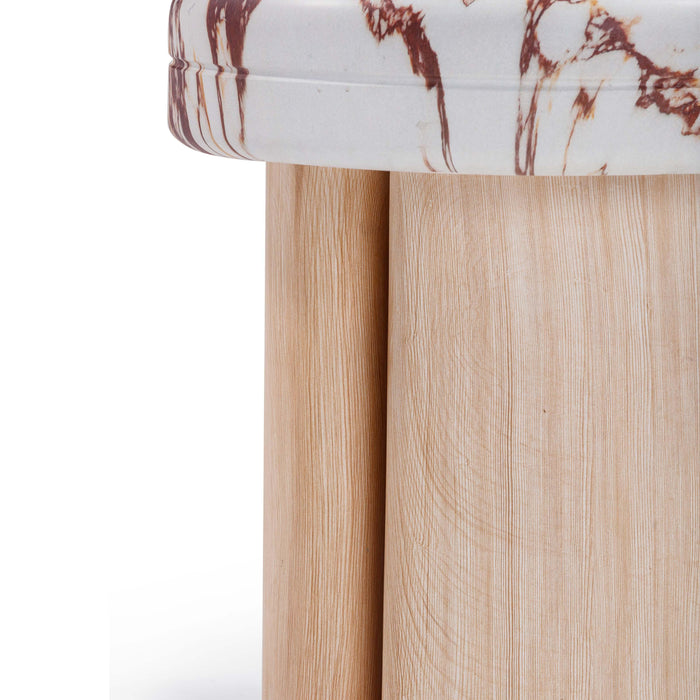 Sheila Textured Concrete Indoor / Outdoor Side Table - Home And Beyond