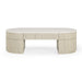 Bella 52" Cream Large Storage Coffee Table - Home And Beyond