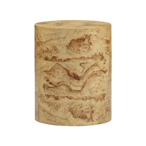 Fig Natural Burl Drum Side Table - Home And Beyond